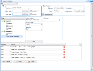 transit natal searches