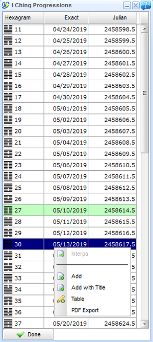 I Ching Progressions